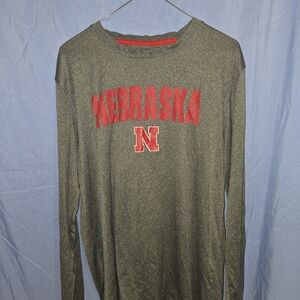 Nebraska Long Sleeve Gray Shirt